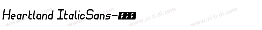 Heartland ItalicSans字体转换